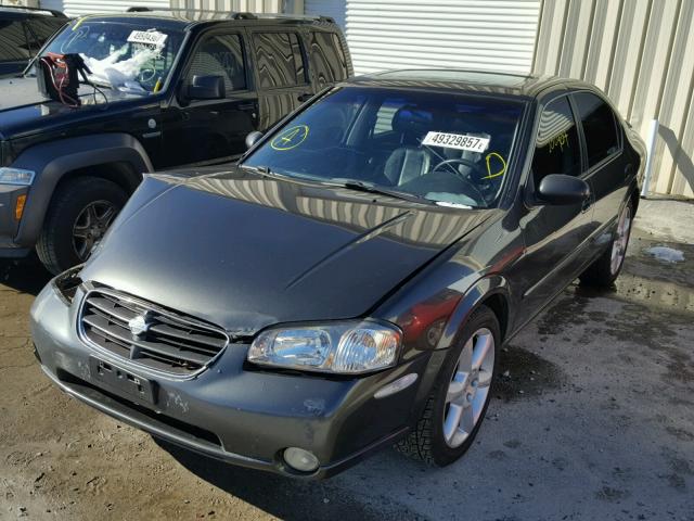 JN1CA31A6YT022746 - 2000 NISSAN MAXIMA GLE CHARCOAL photo 2