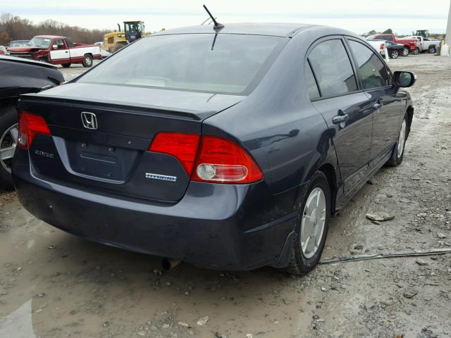 JHMFA36276S015513 - 2006 HONDA CIVIC HYBR BLUE photo 4