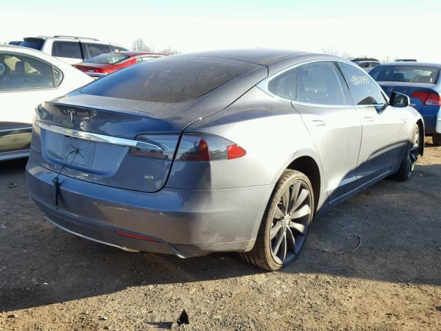 5YJSA1H15EFP36014 - 2014 TESLA MODEL S CHARCOAL photo 4