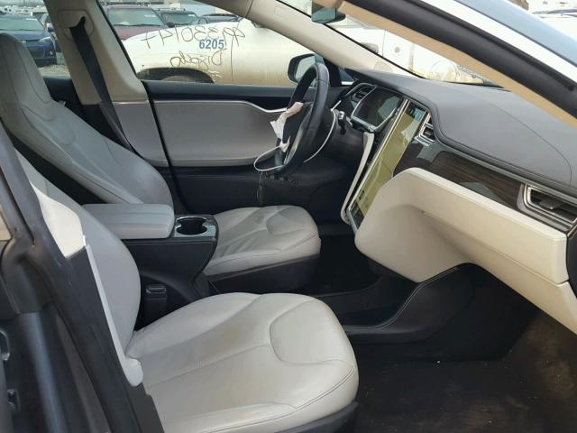 5YJSA1H15EFP36014 - 2014 TESLA MODEL S CHARCOAL photo 5