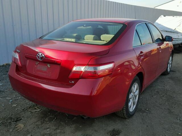 4T4BE46K19R098084 - 2009 TOYOTA CAMRY BASE RED photo 4