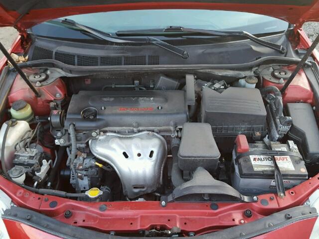 4T4BE46K19R098084 - 2009 TOYOTA CAMRY BASE RED photo 7