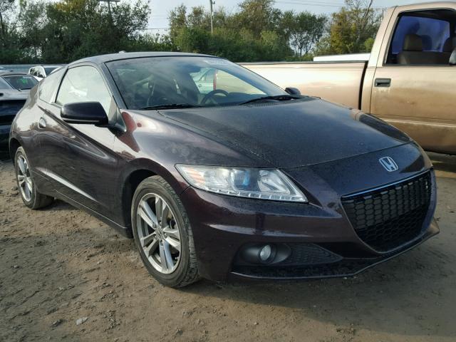 JHMZF1D65DS002572 - 2013 HONDA CR-Z EX PURPLE photo 1