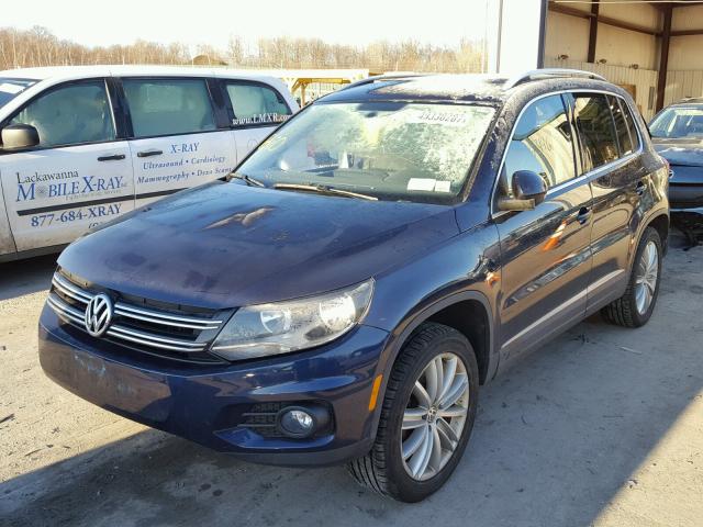 WVGBV7AXXCW568011 - 2012 VOLKSWAGEN TIGUAN S BLUE photo 2