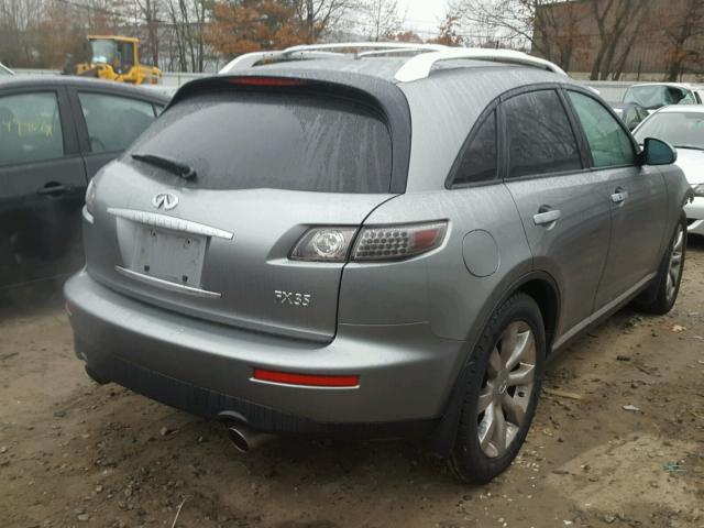 JNRAS08WX8X204895 - 2008 INFINITI FX35 GRAY photo 4