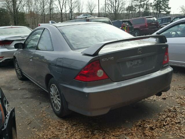 1HGEM22905L050020 - 2005 HONDA CIVIC EX GRAY photo 3