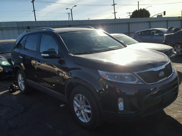 5XYKT3A62EG475980 - 2014 KIA SORENTO LX BLACK photo 1