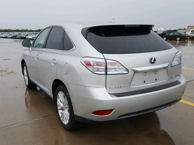 JTJZB1BA8A2004085 - 2010 LEXUS RX 450 SILVER photo 3