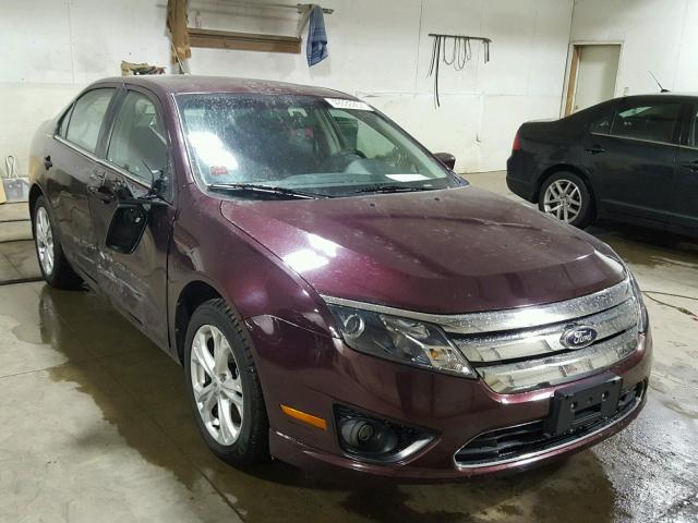 3FAHP0HG1CR333138 - 2012 FORD FUSION SE BURGUNDY photo 1