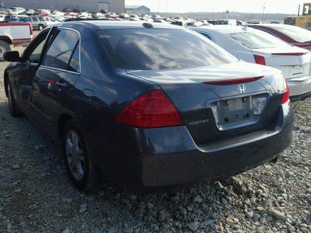 1HGCM56857A183008 - 2007 HONDA ACCORD EX CHARCOAL photo 3