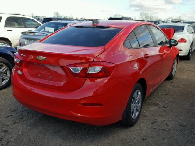 1G1BC5SMXG7275706 - 2016 CHEVROLET CRUZE LS RED photo 4