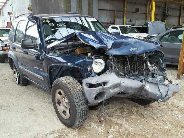 1J4GL48K23W583282 - 2003 JEEP LIBERTY SP BLUE photo 1