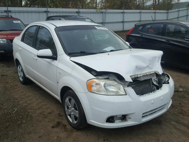 KL1TD56657B112759 - 2007 CHEVROLET AVEO BASE Biały zdjęcie 1