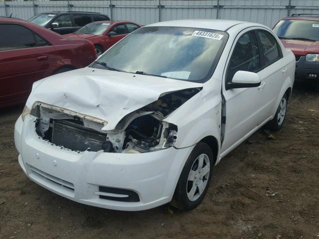 KL1TD56657B112759 - 2007 CHEVROLET AVEO BASE Biały zdjęcie 2
