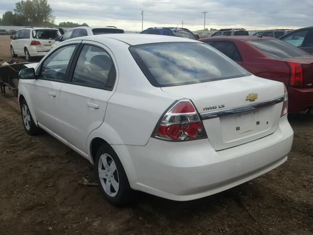 KL1TD56657B112759 - 2007 CHEVROLET AVEO BASE Biały zdjęcie 3
