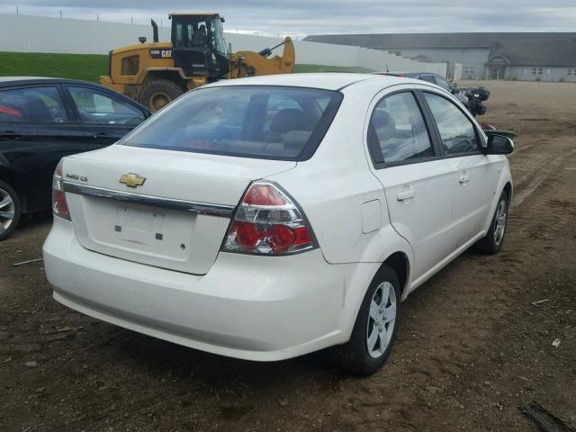 KL1TD56657B112759 - 2007 CHEVROLET AVEO BASE Biały zdjęcie 4