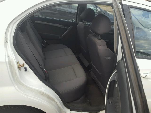 KL1TD56657B112759 - 2007 CHEVROLET AVEO BASE Biały zdjęcie 6