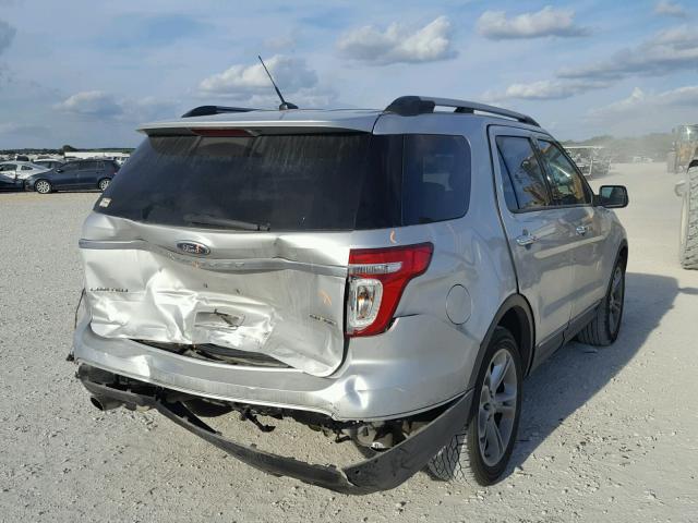 1FM5K7F86FGA56073 - 2015 FORD EXPLORER L SILVER photo 4