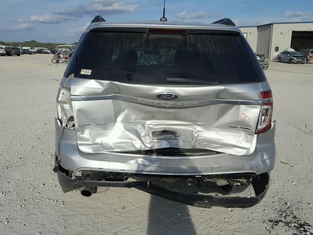 1FM5K7F86FGA56073 - 2015 FORD EXPLORER L SILVER photo 9