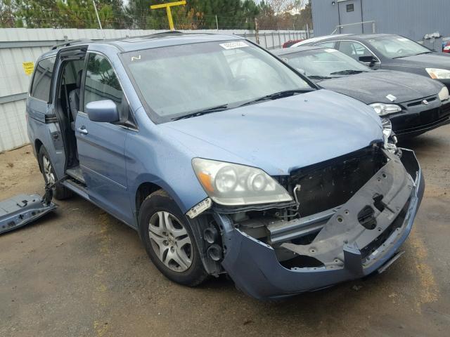 5FNRL38796B102473 - 2006 HONDA ODYSSEY EX BLUE photo 1