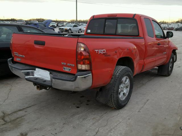 5TEUU42N86Z262055 - 2006 TOYOTA TACOMA ACC RED photo 4