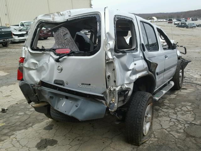 5N1ED28T94C653995 - 2004 NISSAN XTERRA XE SILVER photo 4