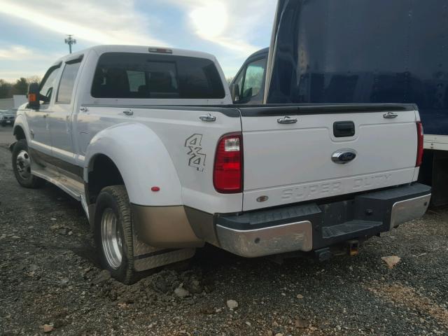 1FT8W3DTXEEB00575 - 2014 FORD F350 SUPER WHITE photo 3