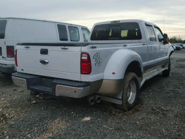 1FT8W3DTXEEB00575 - 2014 FORD F350 SUPER WHITE photo 4