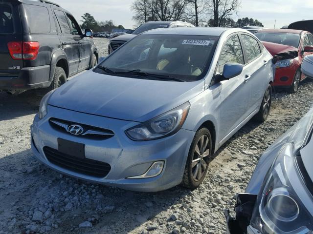 KMHCU4AE7CU042340 - 2012 HYUNDAI ACCENT GLS BLUE photo 2