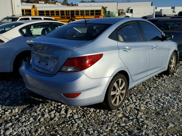 KMHCU4AE7CU042340 - 2012 HYUNDAI ACCENT GLS BLUE photo 4