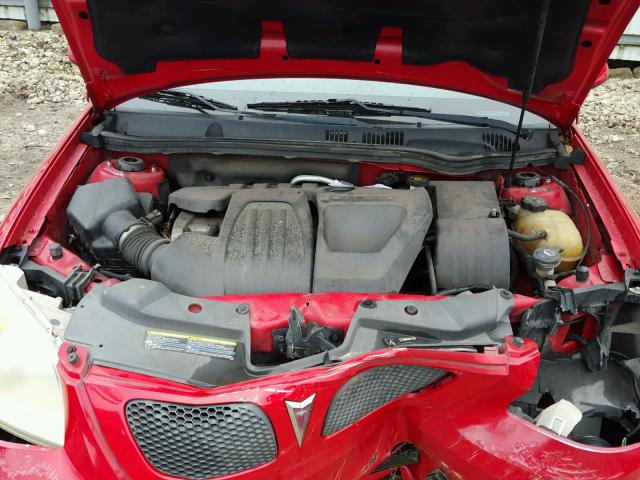 1G2AL15F677230744 - 2007 PONTIAC G5 RED photo 7