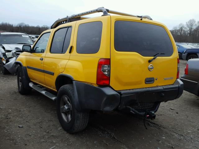 5N1ED28Y92C601971 - 2002 NISSAN XTERRA XE YELLOW photo 3