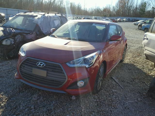 KMHTC6AEXGU295348 - 2016 HYUNDAI VELOSTER T RED photo 2