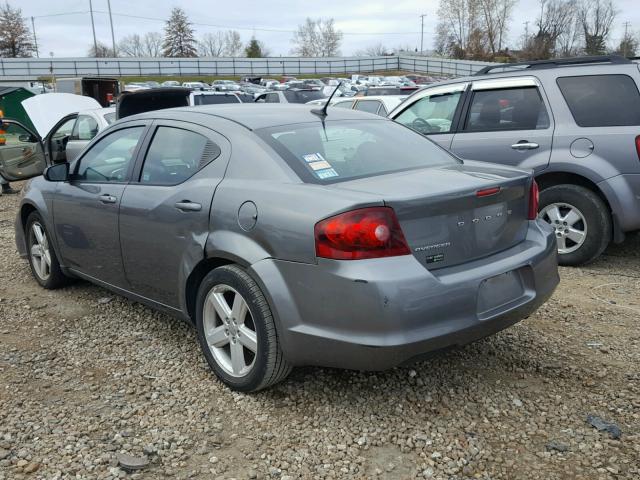 1C3CDZAB8DN644784 - 2013 DODGE AVENGER SE GRAY photo 3