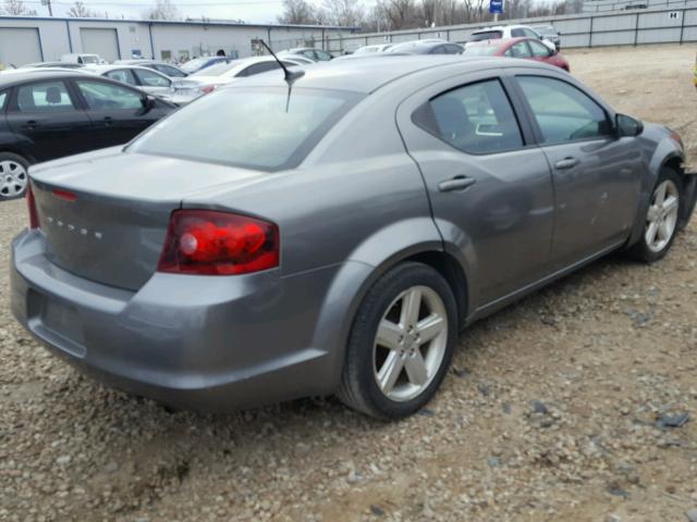 1C3CDZAB8DN644784 - 2013 DODGE AVENGER SE GRAY photo 4