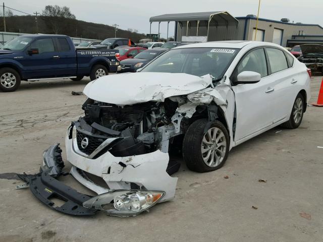 3N1AB7AP5HY237963 - 2017 NISSAN SENTRA S WHITE photo 2