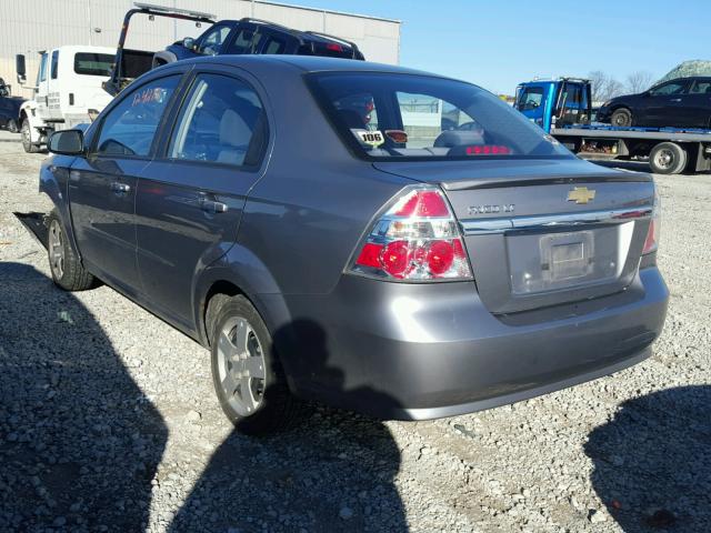 KL1TD5DE6AB132164 - 2010 CHEVROLET AVEO LS GRAY photo 3