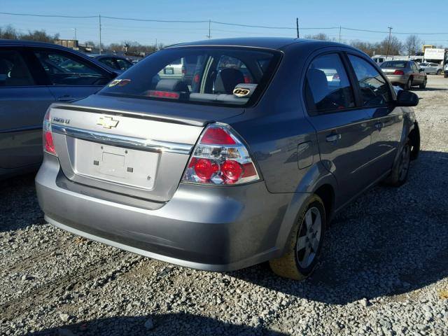 KL1TD5DE6AB132164 - 2010 CHEVROLET AVEO LS 灰色 照片 4