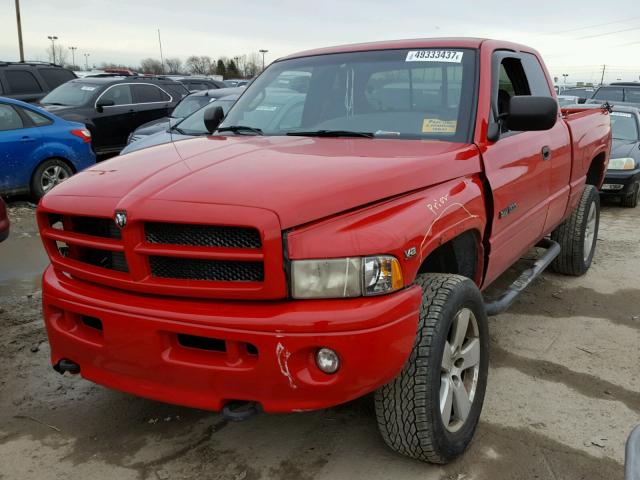 3B7HF13Z71G717008 - 2001 DODGE RAM 1500 RED photo 2