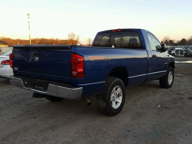 1D7HU16258J227105 - 2008 DODGE RAM 1500 S BLUE photo 4