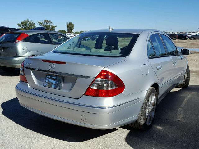 WDBUF56X67B091418 - 2007 MERCEDES-BENZ E 350 SILVER photo 4