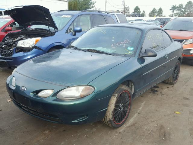 3FAKP1134YR102003 - 2000 FORD ESCORT ZX2 GREEN photo 2