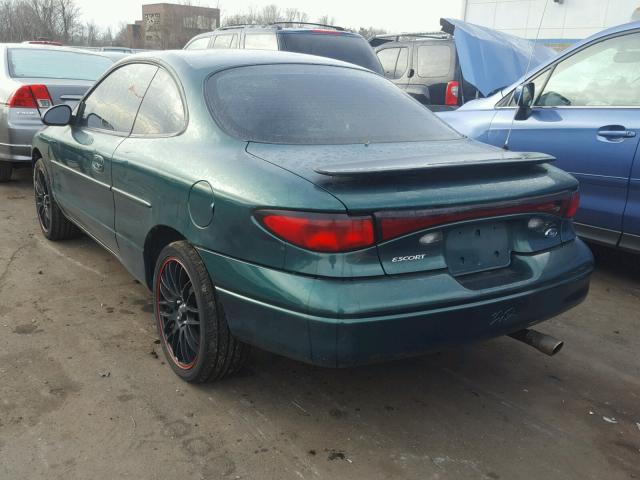 3FAKP1134YR102003 - 2000 FORD ESCORT ZX2 GREEN photo 3