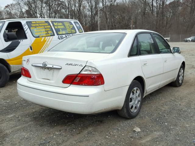 4T1BF28B04U376605 - 2004 TOYOTA AVALON XL WHITE photo 4