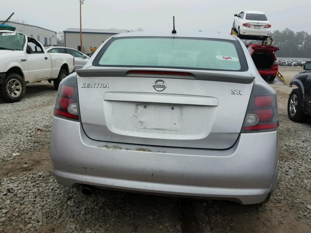 3N1AB6APXCL741506 - 2012 NISSAN SENTRA 2.0 SILVER photo 9