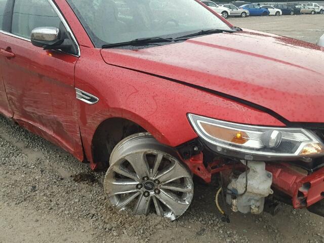 1FAHP2FW6BG105552 - 2011 FORD TAURUS LIM RED photo 9