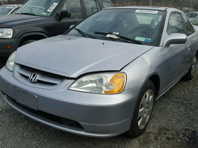 1HGEM22912L110706 - 2002 HONDA CIVIC EX GRAY photo 2