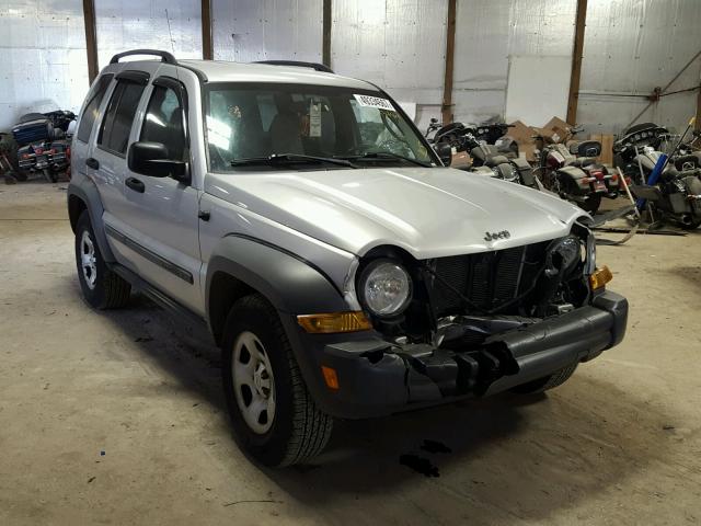 1J4GL48K25W641040 - 2005 JEEP LIBERTY SP SILVER photo 1