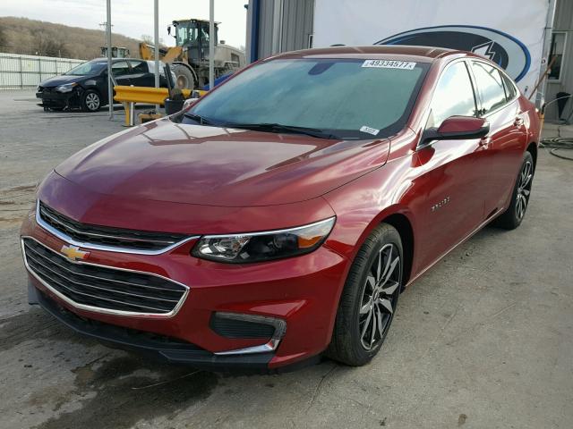 1G1ZE5ST0HF179865 - 2017 CHEVROLET MALIBU LT MAROON photo 2