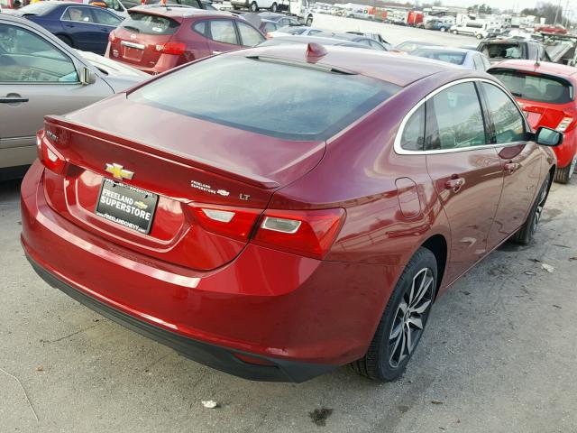 1G1ZE5ST0HF179865 - 2017 CHEVROLET MALIBU LT MAROON photo 4